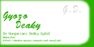 gyozo deaky business card