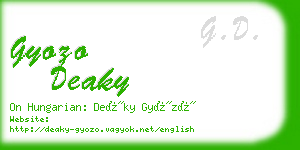 gyozo deaky business card